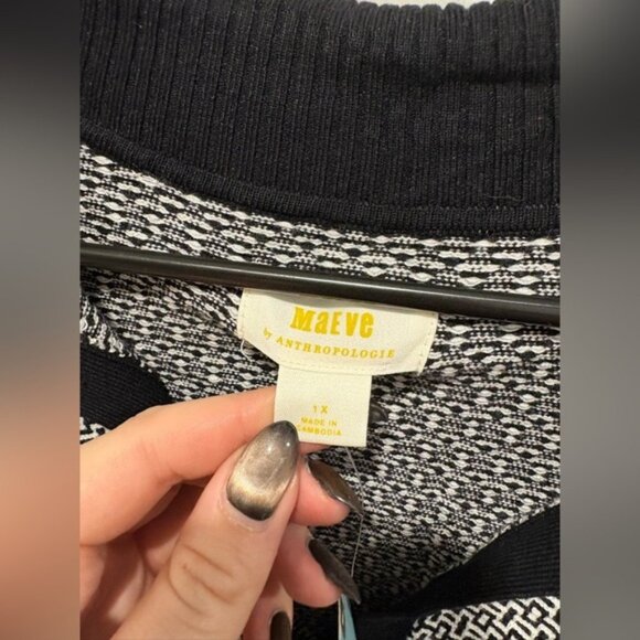 Maeve ANTHROPOLOGIE Plunging Polo Cardigan - Picture 4 of 8